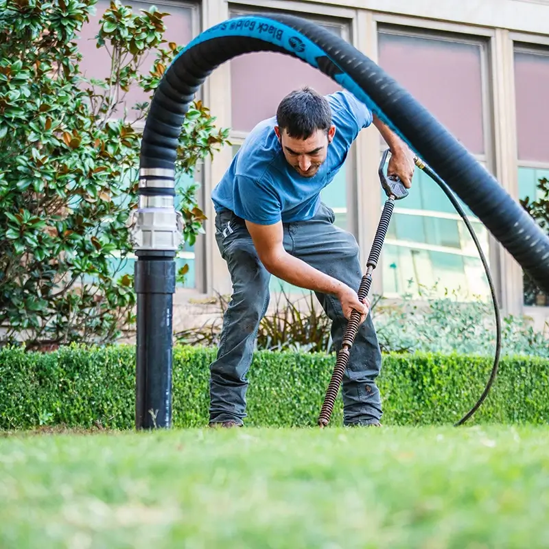 A worker working on subsurface utility engineering